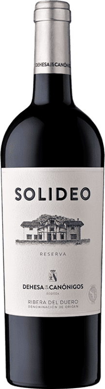 45,95 € Бесплатная доставка | Красное вино Dehesa de los Canónigos Solideo 24 Meses Резерв D.O. Ribera del Duero Кастилия-Леон Испания Tempranillo, Cabernet Sauvignon, Albillo бутылка 75 cl