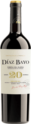 34,95 € Envio grátis | Vinho tinto Díaz Bayo Nuestro 20 Meses Crianza D.O. Ribera del Duero Castela e Leão Espanha Tempranillo Garrafa 75 cl