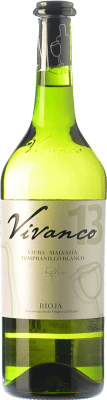 8,95 € Envio grátis | Vinho branco Vivanco D.O.Ca. Rioja La Rioja Espanha Viura, Malvasía, Tempranillo Branco Garrafa 75 cl
