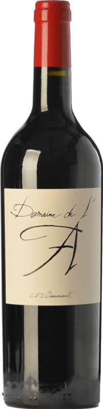 35,95 € Envío gratis | Vino tinto Domaine de L'A Crianza A.O.C. Côtes de Castillon Burdeos Francia Merlot, Cabernet Franc Botella 75 cl