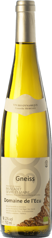 16,95 € Envoi gratuit | Vin Blanc Domaine de l'Écu Gneiss A.O.C. Muscadet-Sèvre et Maine Loire France Muscadet Eco Biologique Bouteille 75 cl
