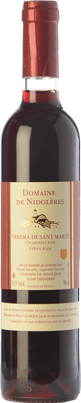 16,95 € 免费送货 | 甜酒 Nidolères Verema de Sant Martí Vinya Roja I.G.P. Vin de Pays d'Oc 朗格多克 - 鲁西荣 法国 Grenache 瓶子 Medium 50 cl