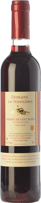 17,95 € Бесплатная доставка | Сладкое вино Domaine de Nidolères Verema de Sant Martí Vinya Roja I.G.P. Vin de Pays d'Oc Лангедок-Руссильон Франция Grenache бутылка Medium 50 cl