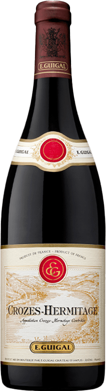 29,95 € Envío gratis | Vino tinto Domaine E. Guigal Crianza A.O.C. Crozes-Hermitage Rhône Francia Syrah Botella 75 cl