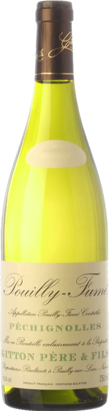 22,95 € Envio grátis | Vinho branco Domaine Gitton Père & Fils Péchignolles I.G.P. Vin de Pays Loire Loire França Sauvignon Branca Garrafa 75 cl