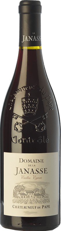 141,95 € Free Shipping | Red wine Domaine La Janasse Vieilles Vignes Crianza A.O.C. Châteauneuf-du-Pape Rhône France Syrah, Grenache, Mourvèdre Bottle 75 cl