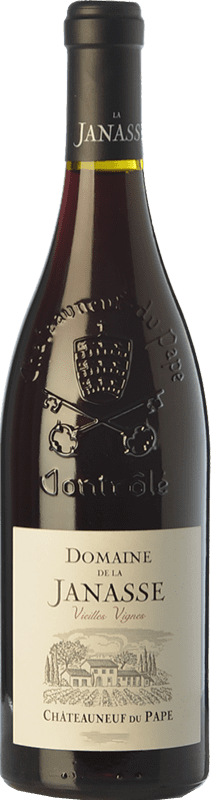 116,95 € Envío gratis | Vino Tinto Domaine La Janasse VV Vieilles Vignes — Viñas Viejas Crianza A.O.C. Châteauneuf-du-Pape Rhône Francia Syrah, Garnacha, Mourvèdre Botella 75 cl