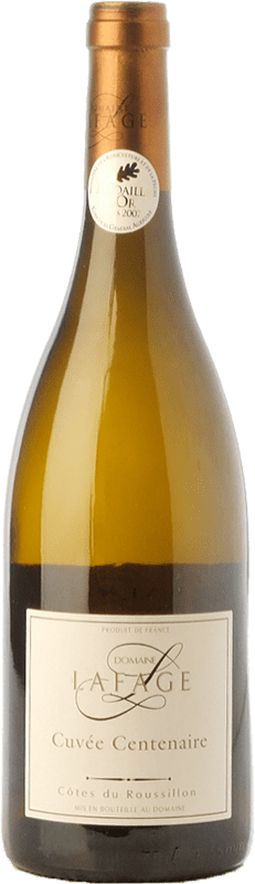 14,95 € 免费送货 | 白酒 Domaine Lafage Cuvée Centenaire 岁 A.O.C. Côtes du Roussillon 朗格多克 - 鲁西荣 法国 Grenache White, Roussanne 瓶子 75 cl