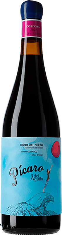 35,95 € 免费送货 | 红酒 Dominio del Águila Pícaro del Águila 岁 D.O. Ribera del Duero 卡斯蒂利亚莱昂 西班牙 Tempranillo, Grenache, Bobal, Albillo 瓶子 75 cl