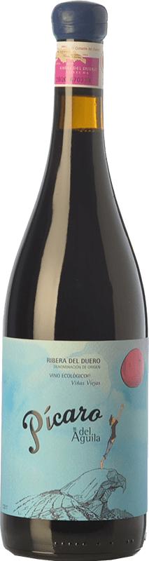 26,95 € 免费送货 | 红酒 Dominio del Águila Pícaro del Águila 岁 D.O. Ribera del Duero 卡斯蒂利亚莱昂 西班牙 Tempranillo, Grenache, Bobal, Albillo 特别的瓶子 5 L