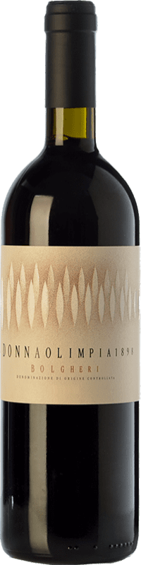 17,95 € Бесплатная доставка | Красное вино Donna Olimpia 1898 D.O.C. Bolgheri Тоскана Италия Merlot — Мерло, Cabernet Sauvignon — Каберне Совиньон, Cabernet Franc — Каберне Фран, Petit Verdot 75 cl