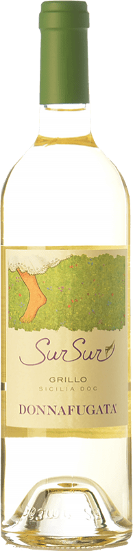 16,95 € Spedizione Gratuita | Vino bianco Donnafugata SurSur I.G.T. Terre Siciliane Sicilia Italia Grillo Bottiglia 75 cl