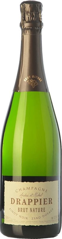 59,95 € Kostenloser Versand | Weißer Sekt Drappier Zero Dosage Brut Natur A.O.C. Champagne Champagner Frankreich Spätburgunder Flasche 75 cl