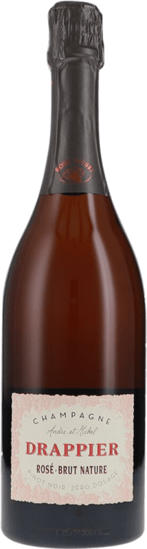 84,95 € Envio grátis | Espumante rosé Drappier Zero Dosage Rosé Brut Nature A.O.C. Champagne Champagne França Pinot Preto Garrafa 75 cl