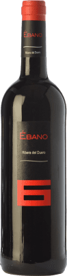 9,95 € 免费送货 | 红酒 Ébano 6 年轻的 D.O. Ribera del Duero 卡斯蒂利亚莱昂 西班牙 Tempranillo 瓶子 75 cl