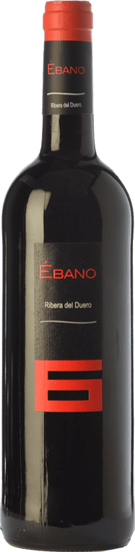 9,95 € 免费送货 | 红酒 Ébano 6 年轻的 D.O. Ribera del Duero 卡斯蒂利亚莱昂 西班牙 Tempranillo 瓶子 75 cl