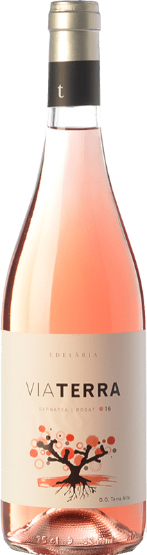 14,95 € Free Shipping | Rosé wine Edetària Via Terra Rosat D.O. Terra Alta Catalonia Spain Grenache Hairy Magnum Bottle 1,5 L
