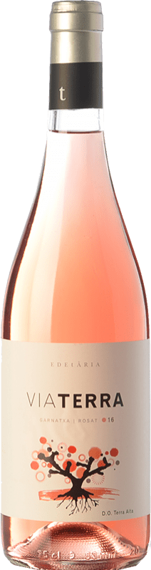 9,95 € Envío gratis | Vino Rosado Edetària Via Terra D.O. Terra Alta Cataluña España Garnacha Botella Magnum 1,5 L