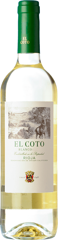 5,95 € Бесплатная доставка | Белое вино Coto de Rioja Молодой D.O.Ca. Rioja Ла-Риоха Испания Viura бутылка 75 cl