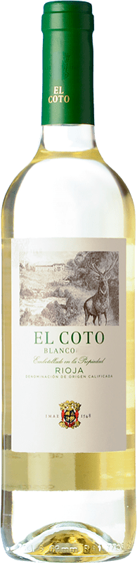 6,95 € Spedizione Gratuita | Vino Bianco Coto de Rioja Giovane D.O.Ca. Rioja La Rioja Spagna Viura 75 cl