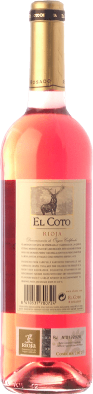 6,95 € 送料無料 | ロゼワイン Coto de Rioja 若い D.O.Ca. Rioja ラ・リオハ スペイン Tempranillo — テンプラニーリョ, Garnacha — グルナッシュ 75 cl