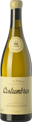 16,95 € Envío gratis | Vino blanco En Voz Baja Costumbres Crianza D.O.Ca. Rioja La Rioja España Viura Botella 75 cl