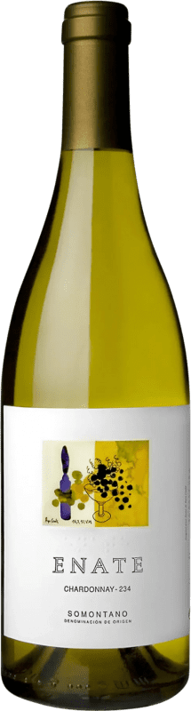 11,95 € Spedizione Gratuita | Vino Bianco Enate 234 D.O. Somontano Aragona Spagna Chardonnay 75 cl