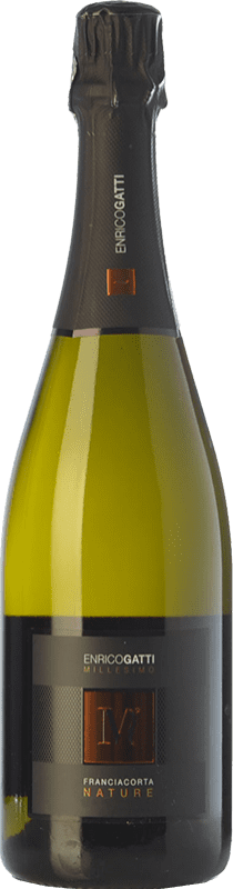 38,95 € Envio grátis | Espumante branco Enrico Gatti Brut Nature D.O.C.G. Franciacorta Lombardia Itália Pinot Preto, Chardonnay Garrafa 75 cl