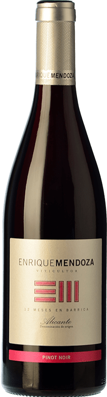 15,95 € Envio grátis | Vinho Tinto Enrique Mendoza D.O. Alicante Comunidade Valenciana Espanha Pinot Noir Garrafa 75 cl