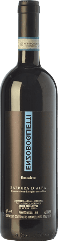24,95 € Free Shipping | Red wine Enzo Boglietti Roscaleto D.O.C. Barbera d'Alba Piemonte Italy Barbera Bottle 75 cl