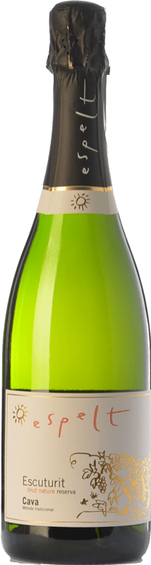 14,95 € 免费送货 | 白起泡酒 Espelt Escuturit Brut Nature 预订 D.O. Cava 加泰罗尼亚 西班牙 Macabeo, Xarel·lo, Chardonnay 瓶子 75 cl