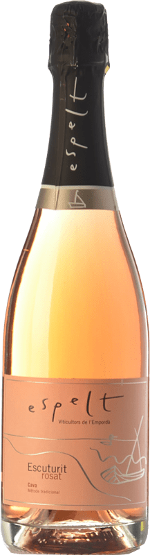 14,95 € 免费送货 | 玫瑰气泡酒 Espelt Escuturit Rose 香槟 预订 D.O. Cava 加泰罗尼亚 西班牙 Monastrell 瓶子 75 cl