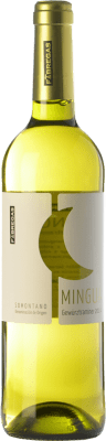 9,95 € Envío gratis | Vino blanco Fábregas Mingua D.O. Somontano Aragón España Gewürztraminer Botella 75 cl