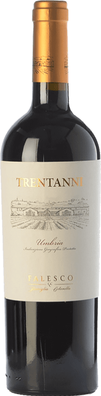 19,95 € 免费送货 | 红酒 Falesco Trentanni I.G.T. Umbria 翁布里亚 意大利 Merlot, Sangiovese 瓶子 75 cl