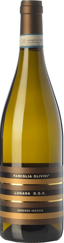 16,95 € Spedizione Gratuita | Vino bianco Olivini Demesse Vecchie D.O.C. Lugana lombardia Italia Trebbiano di Lugana Bottiglia 75 cl