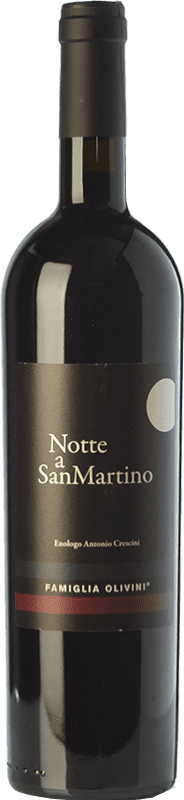 25,95 € Spedizione Gratuita | Vino rosso Olivini Notte a San Martino I.G.T. Benaco Bresciano lombardia Italia Merlot Bottiglia 75 cl