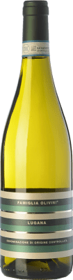 15,95 € Spedizione Gratuita | Vino bianco Olivini D.O.C. Lugana lombardia Italia Trebbiano di Lugana Bottiglia 75 cl