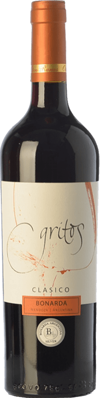 18,95 € 免费送货 | 红酒 Otero Ramos Gritos Clásico 年轻的 I.G. Mendoza 门多萨 阿根廷 Bonarda 瓶子 75 cl