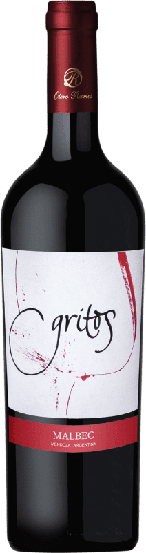 14,95 € Free Shipping | Red wine Otero Ramos Gritos Clásico Young I.G. Mendoza Mendoza Argentina Malbec Bottle 75 cl