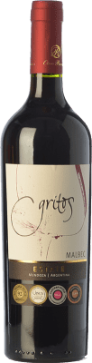 26,95 € Free Shipping | Red wine Otero Ramos Gritos Estate Young I.G. Mendoza Mendoza Argentina Malbec Bottle 75 cl