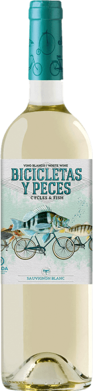 10,95 € 免费送货 | 白酒 Family Owned Bicicletas y Peces D.O. Rueda 卡斯蒂利亚莱昂 西班牙 Sauvignon White 瓶子 75 cl