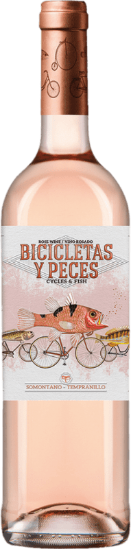 10,95 € Бесплатная доставка | Розовое вино Family Owned Bicicletas y Peces Pálido D.O. Somontano Арагон Испания Tempranillo — Темпранильо Бутылка 75 cl