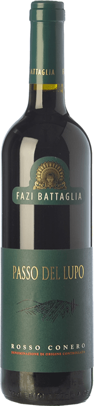 13,95 € Envio grátis | Vinho tinto Fazi Battaglia Passo del Lupo D.O.C. Rosso Conero Marche Itália Sangiovese, Montepulciano Garrafa 75 cl