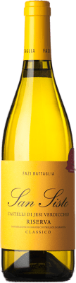 25,95 € Envio grátis | Vinho Branco Fazi Battaglia San Sisto Reserva D.O.C.G. Castelli di Jesi Verdicchio Riserva Marche Itália Verdicchio 75 cl