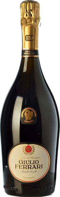 156,95 € Envío gratis | Espumoso blanco Ferrari Giulio Extra Brut Reserva D.O.C. Trento Trentino Italia Chardonnay Botella 75 cl