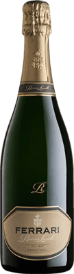 84,95 € Spedizione Gratuita | Spumante bianco Ferrari Lunelli Brut Extra Riserva D.O.C. Trento Trentino Italia Chardonnay Bottiglia 75 cl