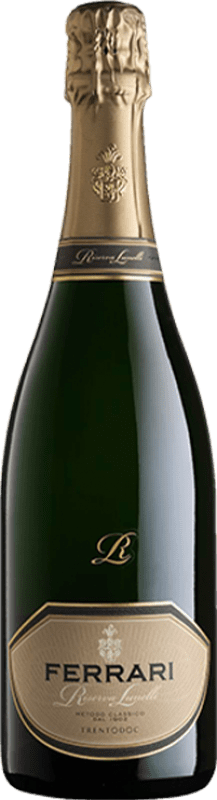 89,95 € Envío gratis | Espumoso blanco Ferrari Lunelli Extra Brut Reserva D.O.C. Trento Trentino Italia Chardonnay Botella 75 cl