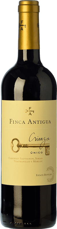 9,95 € 免费送货 | 红酒 Finca Antigua Único 岁 D.O. La Mancha 卡斯蒂利亚 - 拉曼恰 西班牙 Tempranillo, Merlot, Syrah, Cabernet Sauvignon 瓶子 75 cl