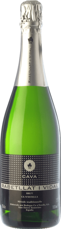 6,95 € 送料無料 | 白スパークリングワイン Ca N'Estella Rabetllat i Vidal Brut D.O. Cava カタロニア スペイン Macabeo, Xarel·lo ボトル 75 cl