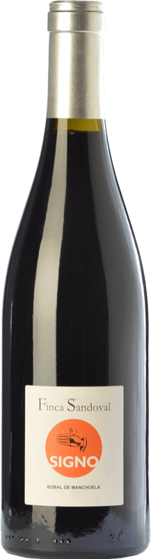 27,95 € Free Shipping | Red wine Finca Sandoval Signo Bobal Aged D.O. Manchuela Castilla la Mancha Spain Syrah, Bobal Bottle 75 cl